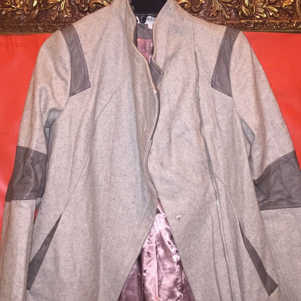 Calvin Klein Gray Trench Coat